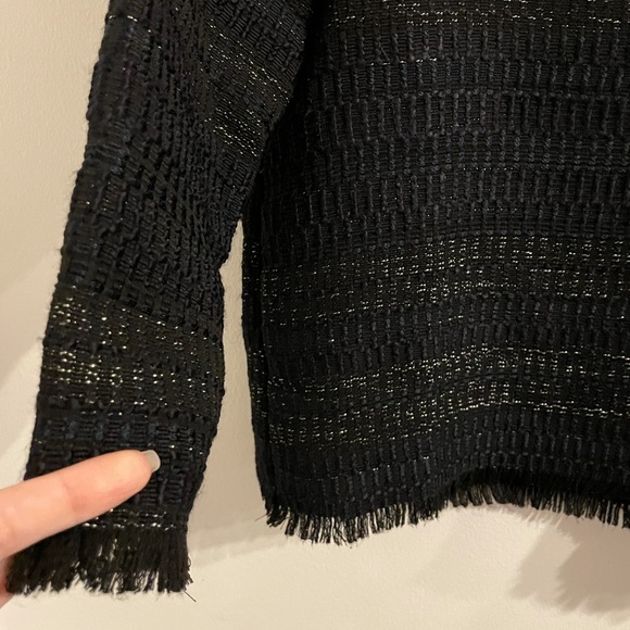 Zara Black Textured Dressy Top | 2 - Picture 3 of 6